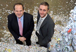 PHS Datashred commercial director Anthony Pearlgood (L) with PHS operations director Stewart Bowles (R)